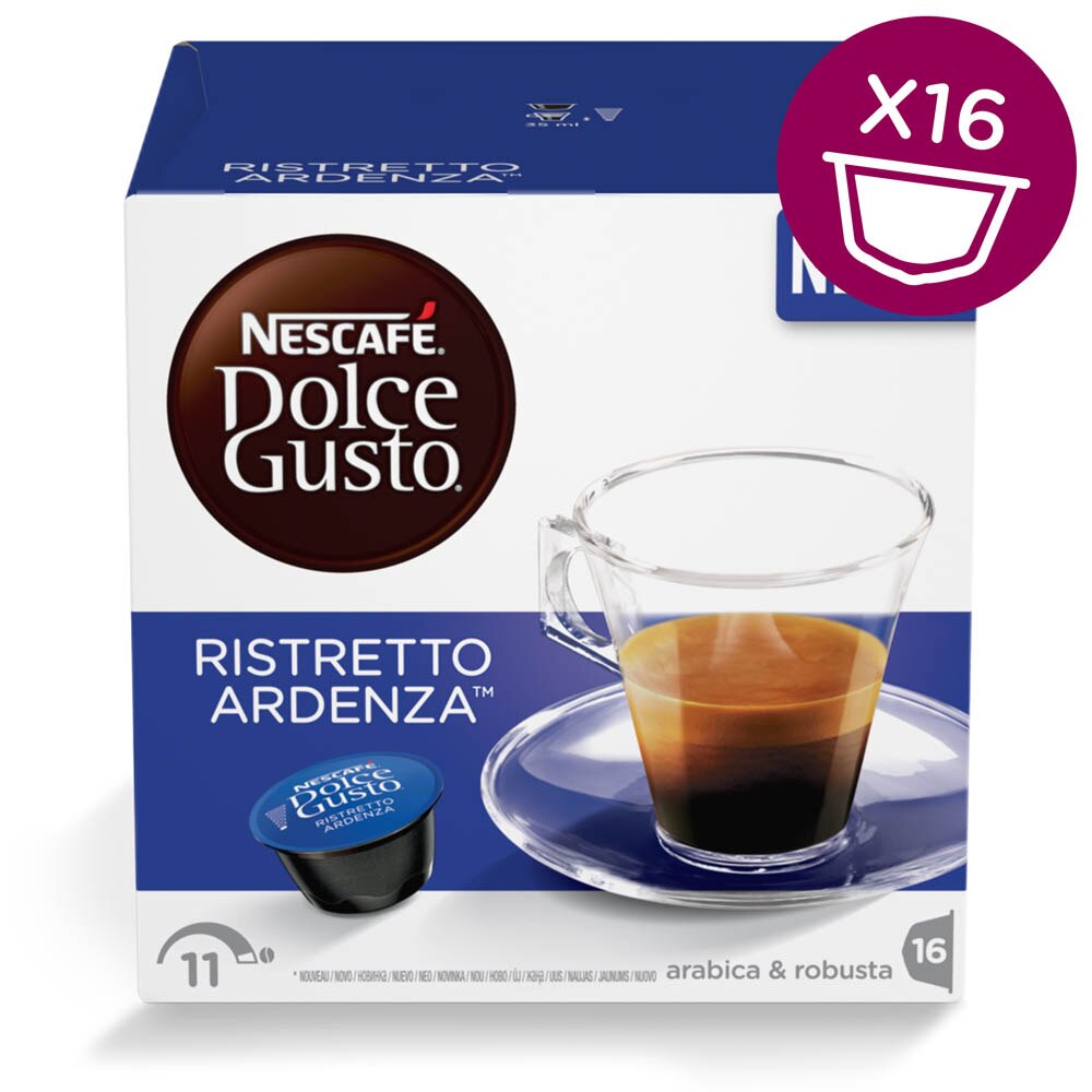 Capsules Nescafé Dolce Gusto Espresso Ardenza - Pack De 96 Capsules (6x16), Café Arabica Et Robusta