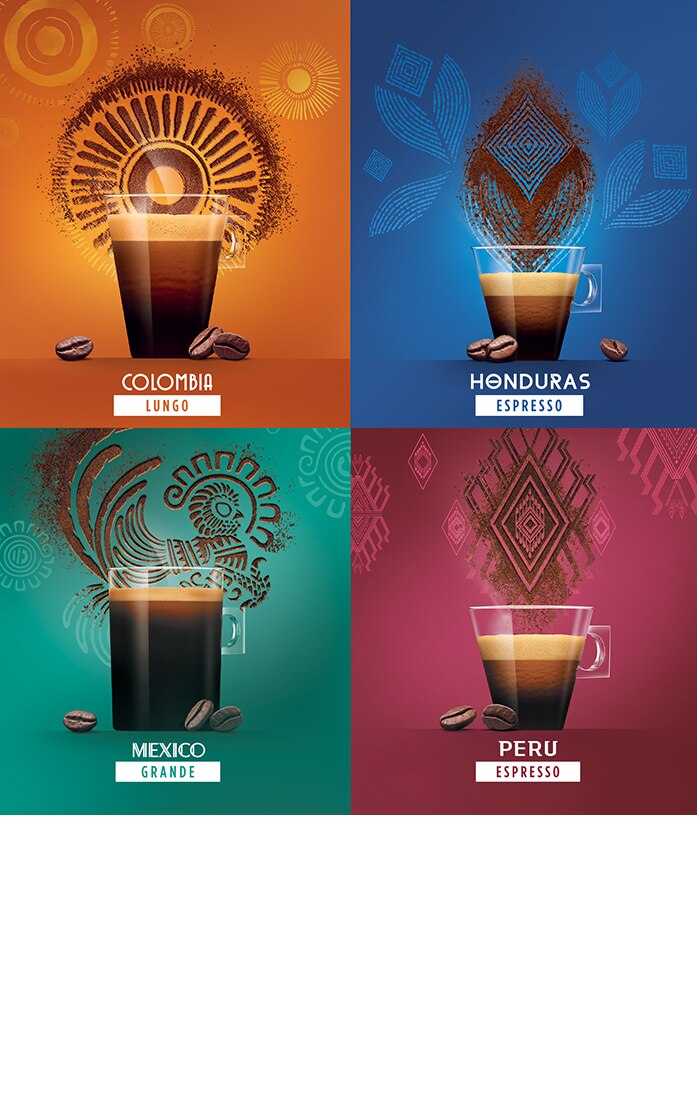 Tasse de café NESCAFE Dolce Gusto® dans le décor des montagnes de l’Alpe d’Huez