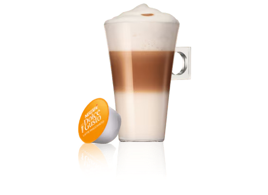 Tasse et capsule Latte Macchiato